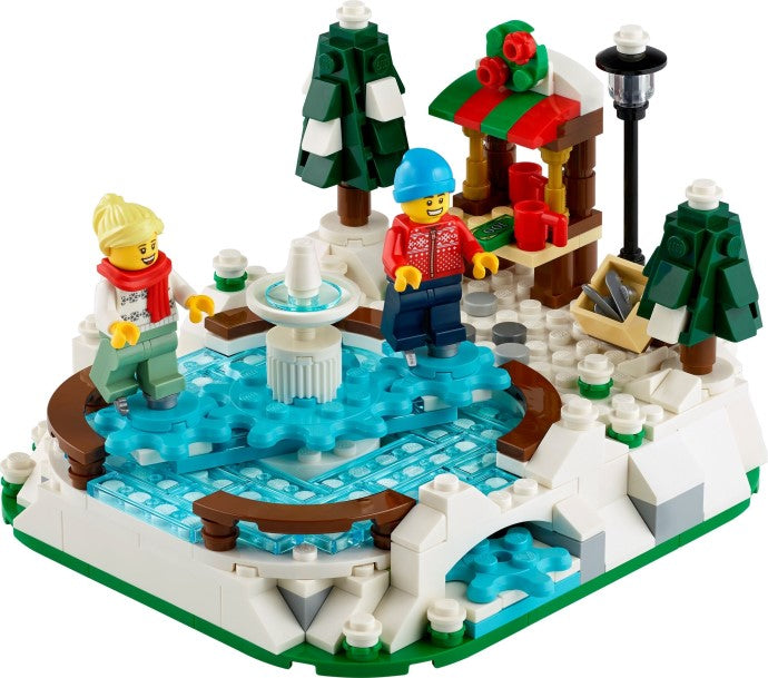 LEGO Seasonal: Ice Skating Rink (40416) - New Sealed - minifigures