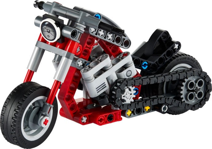 LEGO Technic: Technic Motorcycle 42132 Model Building Kit; Give Kids a Treat with This Motorcycle Model; 2-in-1 Toy for Kids Aged 7+ (163 Pieces) (42132) - New Sealed - close-up