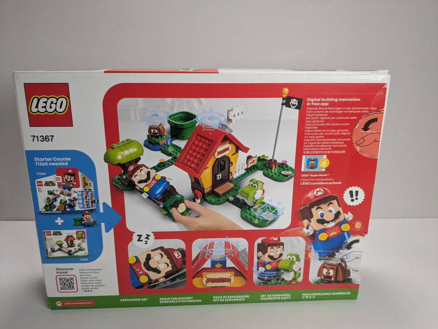 LEGO Super Mario: Mario's House & Yoshi Expansion Set (71367) - Complete - side view
