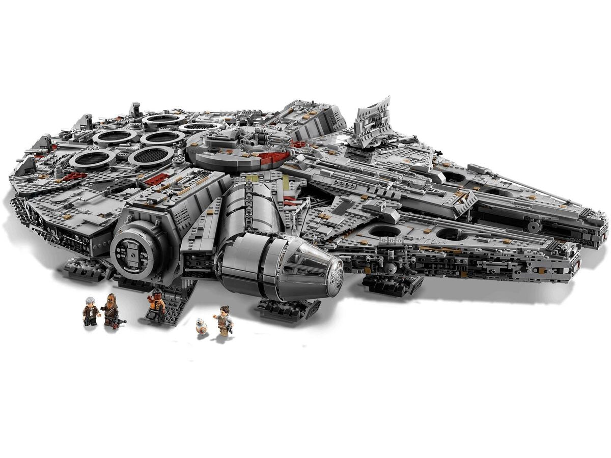 LEGO UCS Millennium Falcon 75192 with minifigures — retiring December 2026