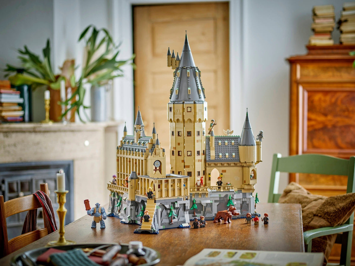 LEGO Hogwarts Castle: The Main Tower (76454) next to The Great Hall (76435)