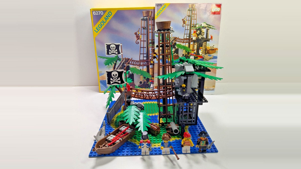 LEGO Pirates Forbidden Island (6270) from 1989, built, with its original box and instructions