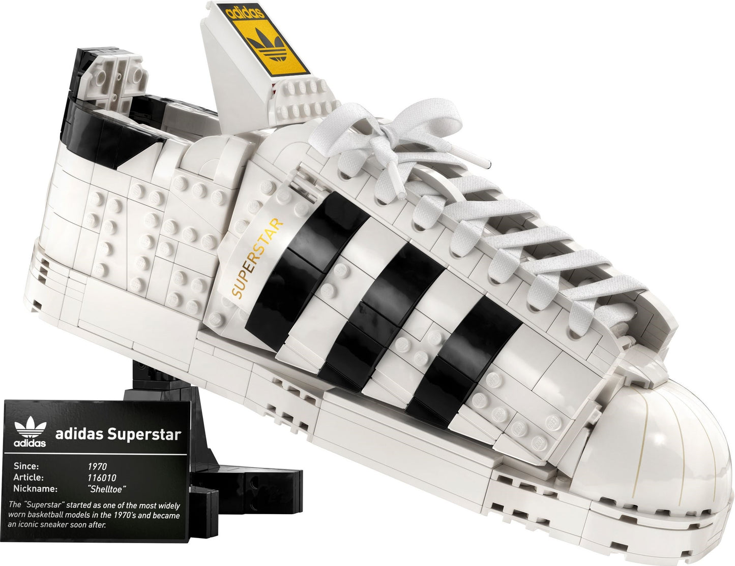 LEGO Icons: Adidas Originals Superstar 10282 Building Kit; Build and Display The Iconic Sneaker; New 2021 (731 Pieces) (10282) - New Sealed - built set