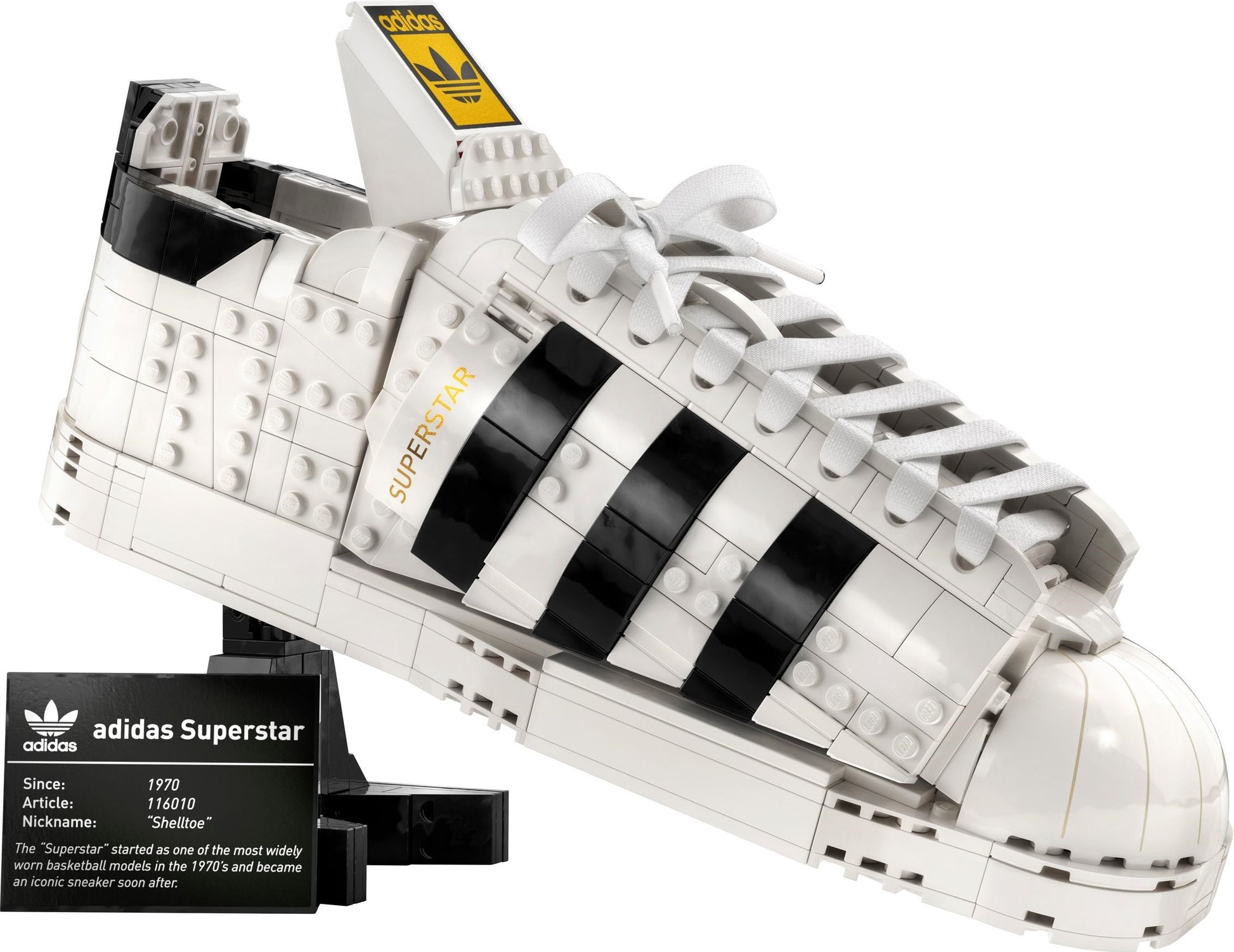 LEGO Icons: Adidas Originals Superstar 10282 Building Kit; Build and Display The Iconic Sneaker; New 2021 (731 Pieces) (10282) - New Sealed - built set