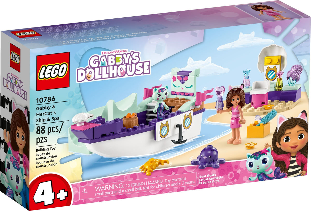 LEGO Gabby's Dollhouse: Gabby & MerCat's Ship & Spa (10786) - New Sealed - box front