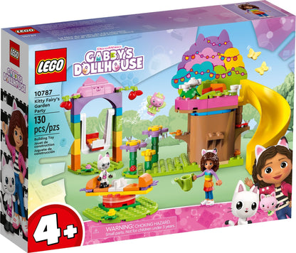 LEGO Gabby's Dollhouse: Gabby's Dollhouse Kitty Fairy's Garden Party Toy Playset with Gabby & Pandy Paws Figures plus Tree House, Swing, Slide & Roundabout, Gift for Girls, Boys & Kids Aged 4 Plus Years Old 10787 (10787) - New Sealed - box front