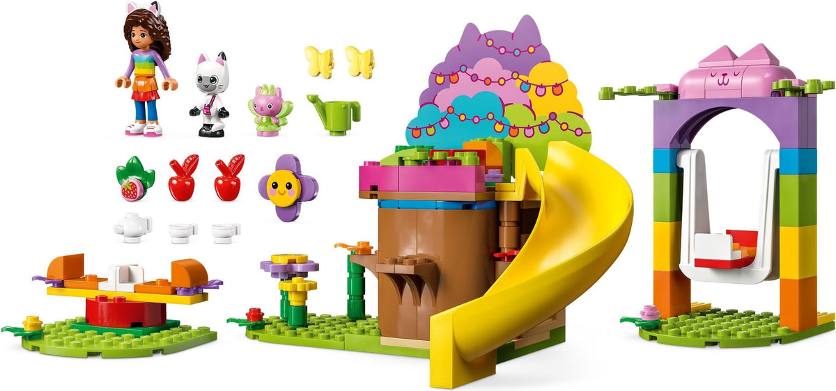 LEGO Gabby's Dollhouse: Gabby's Dollhouse Kitty Fairy's Garden Party Toy Playset with Gabby & Pandy Paws Figures plus Tree House, Swing, Slide & Roundabout, Gift for Girls, Boys & Kids Aged 4 Plus Years Old 10787 (10787) - New Sealed - set details