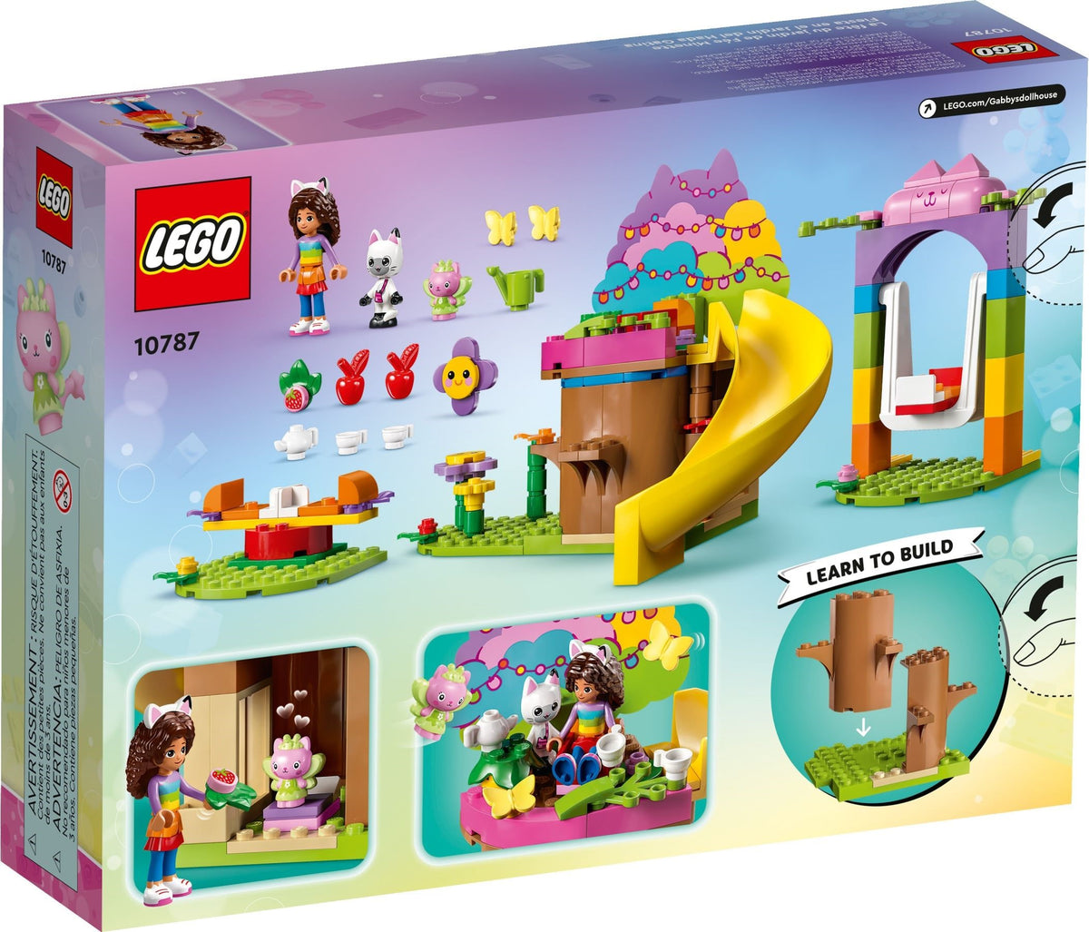 LEGO Gabby's Dollhouse: Gabby's Dollhouse Kitty Fairy's Garden Party Toy Playset with Gabby & Pandy Paws Figures plus Tree House, Swing, Slide & Roundabout, Gift for Girls, Boys & Kids Aged 4 Plus Years Old 10787 (10787) - New Sealed - alternate view