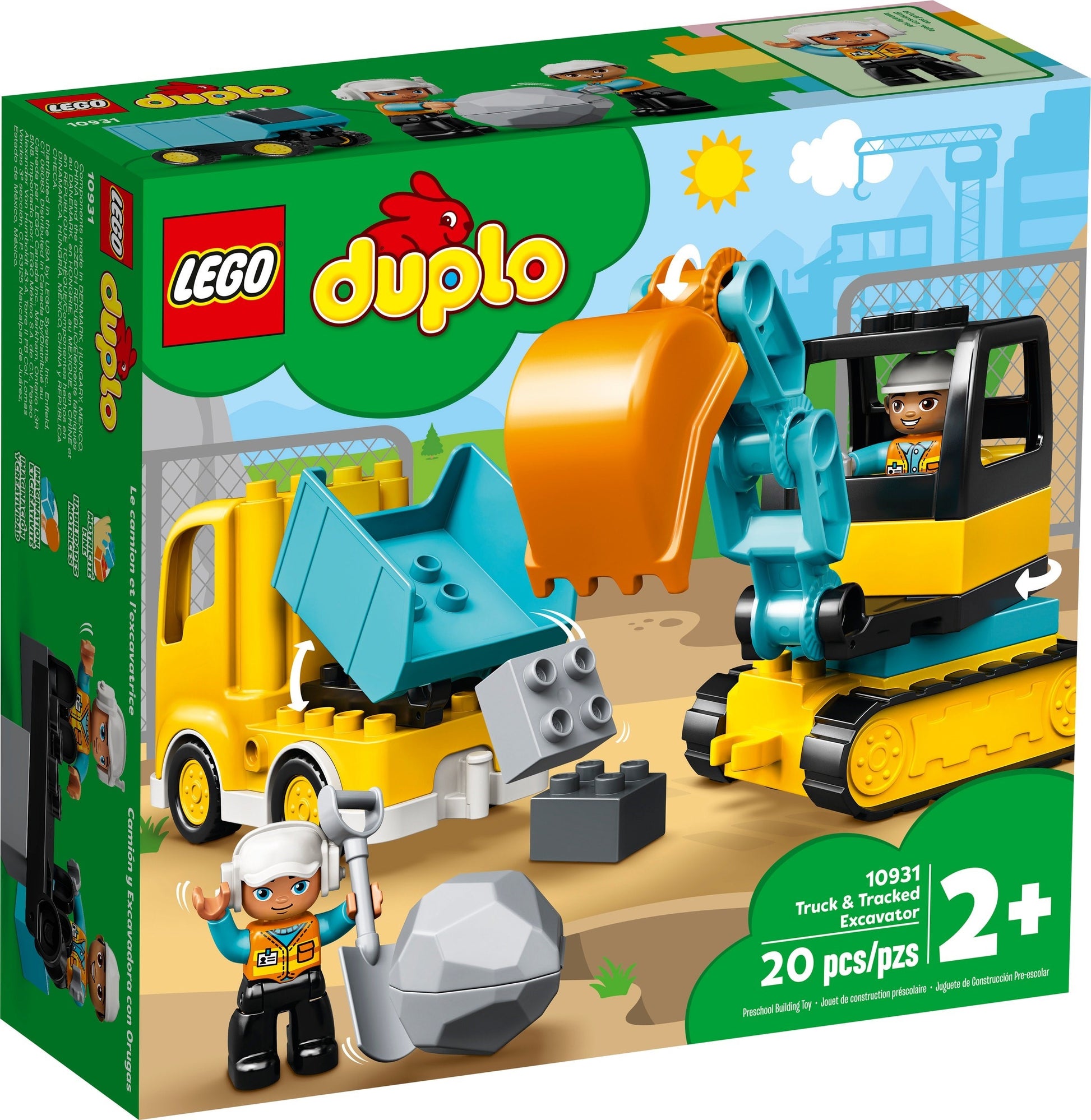 LEGO Duplo: DUPLO Truck and Tracked Excavator 10931 (10931) - New Sealed - box front