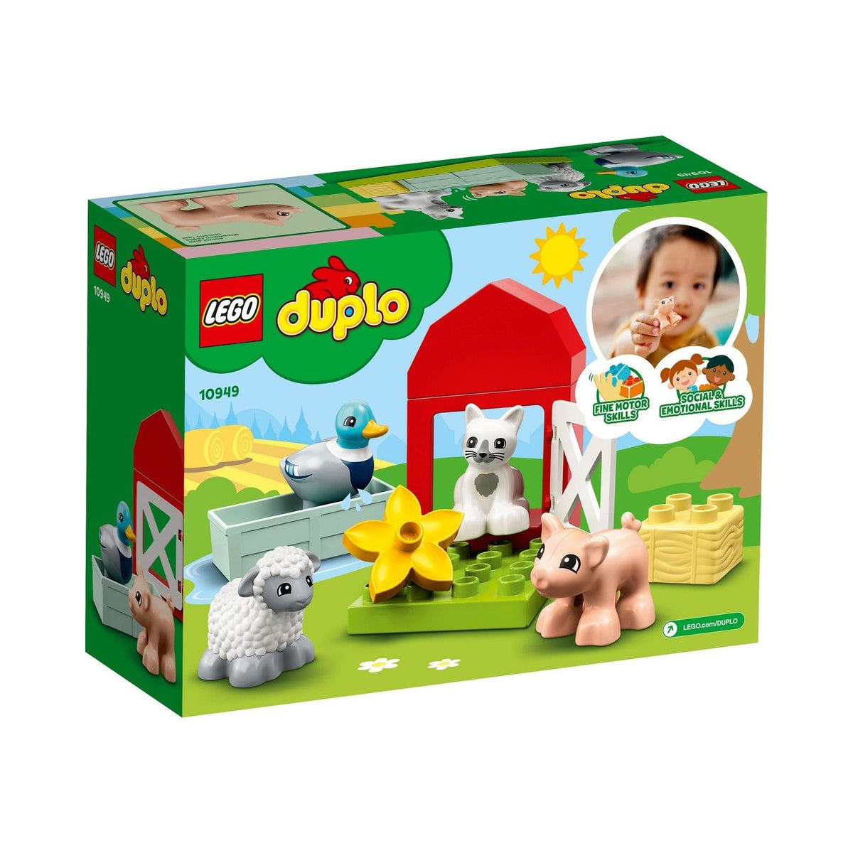 LEGO Duplo: 10949 DUPLO Town Farm Animal Care Toy Toddlers, Girls And Boys 2 Plus Years Old With Duck, Pig, Sheep & Cat Figures, Early Development Toys (10949) - New Sealed - built set