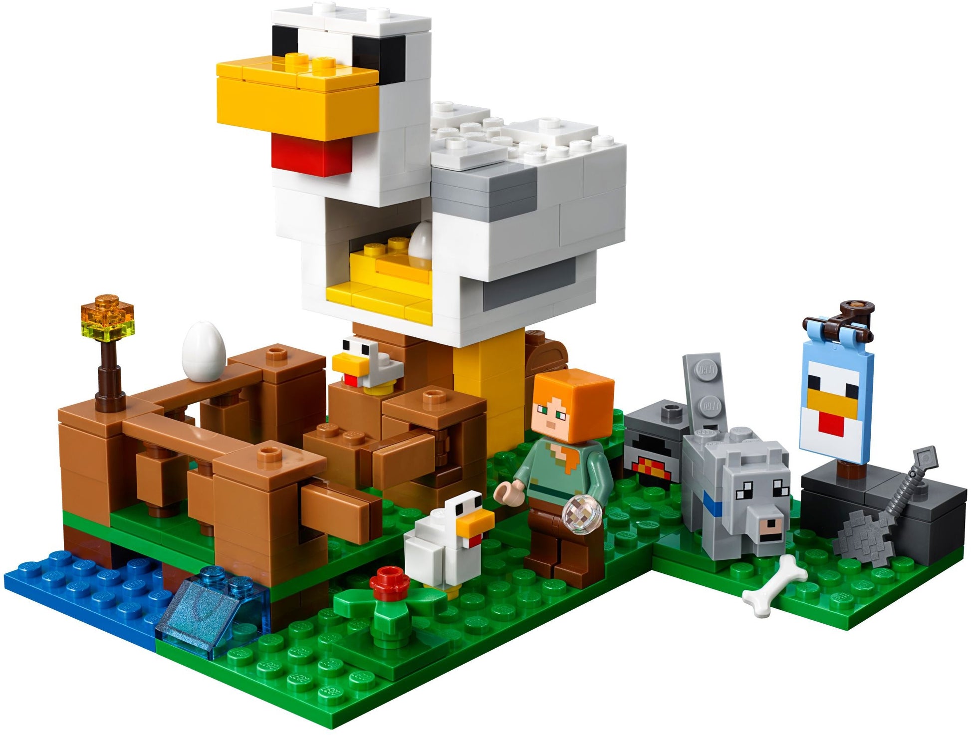 LEGO Minecraft: The Chicken Coop (21140) - New Sealed - minifigures