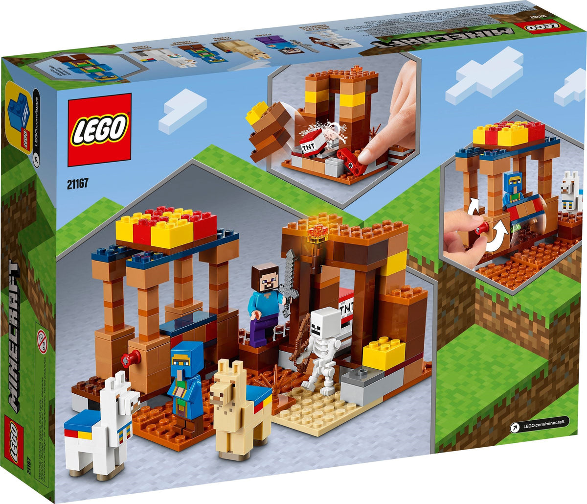 LEGO Minecraft: The Trading Post (21167) - New Sealed - rear view