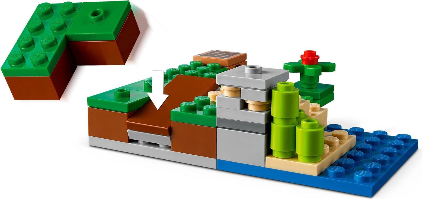 LEGO Minecraft: 21177 Minecraft The Creeper Ambush Building Toy With Steve, Baby Pig & Chicken Figures, Gift Kids, Boys And Girls Age 7 Plus Years Old (21177) - New Sealed - minifigures
