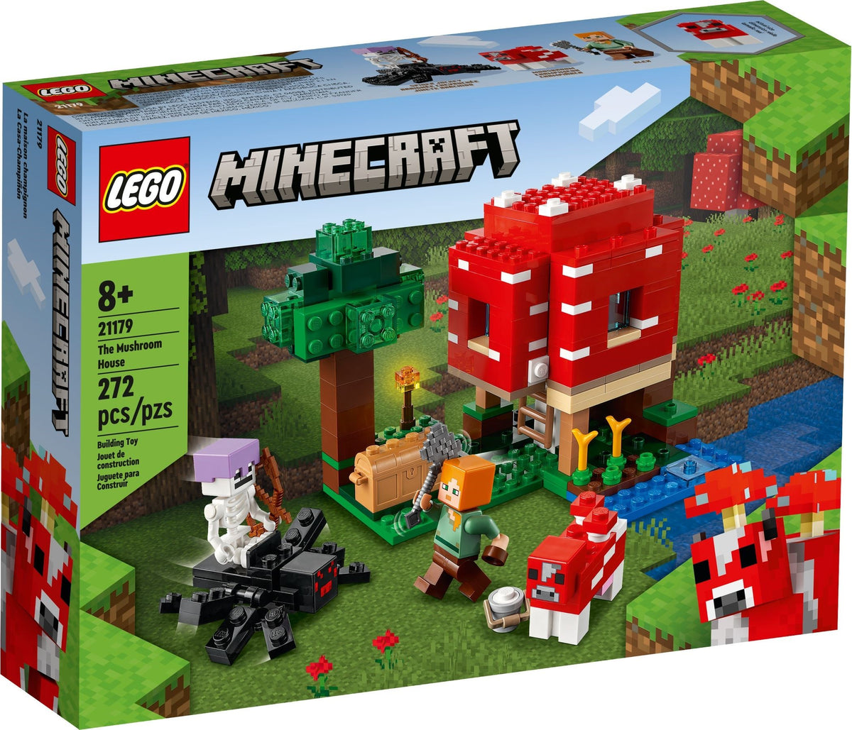 LEGO Minecraft: The Mushroom House (21179) - New Sealed - box front