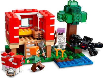LEGO Minecraft: The Mushroom House (21179) - New Sealed - built set