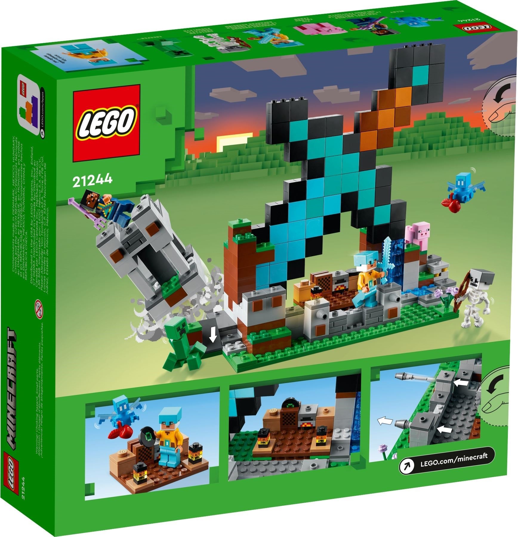 LEGO Minecraft: The Sword Outpost (21244) - New Sealed - rear view