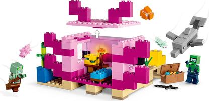 LEGO Minecraft: The Axolotl House (21247) - New Sealed - built set