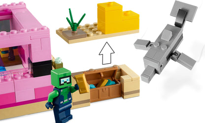 LEGO Minecraft: The Axolotl House (21247) - New Sealed - set details