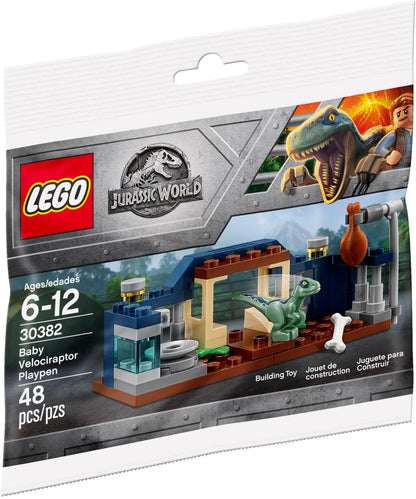 LEGO Jurassic World: Baby Velociraptor Playpen (30382) - New Sealed - box front