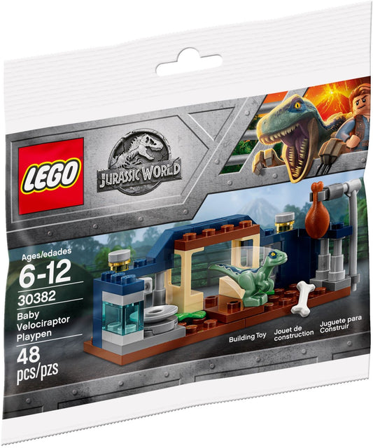 LEGO Jurassic World: Baby Velociraptor Playpen (30382) - New Sealed