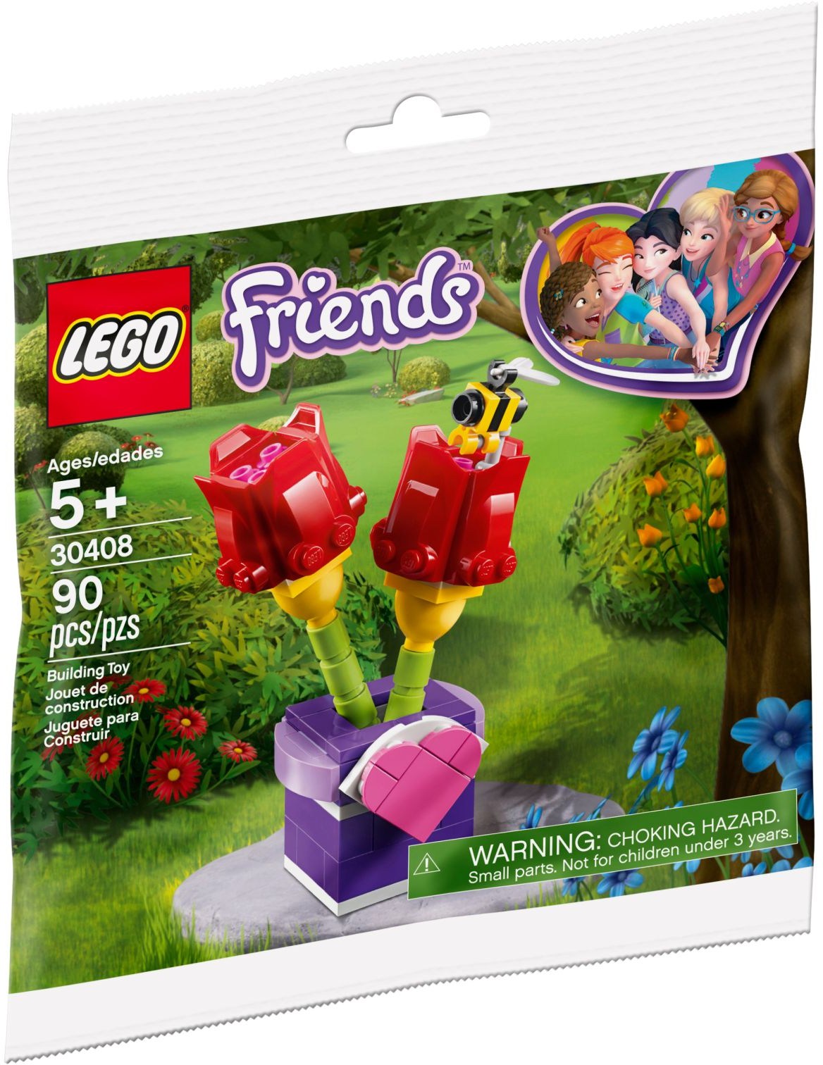 LEGO Friends: Tulips Polybag (30408) - New Sealed - box front