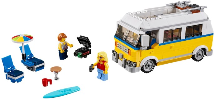 LEGO Creator: 31079 Creator Expert Sunshine Surfer Van (31079) - New Sealed - play features