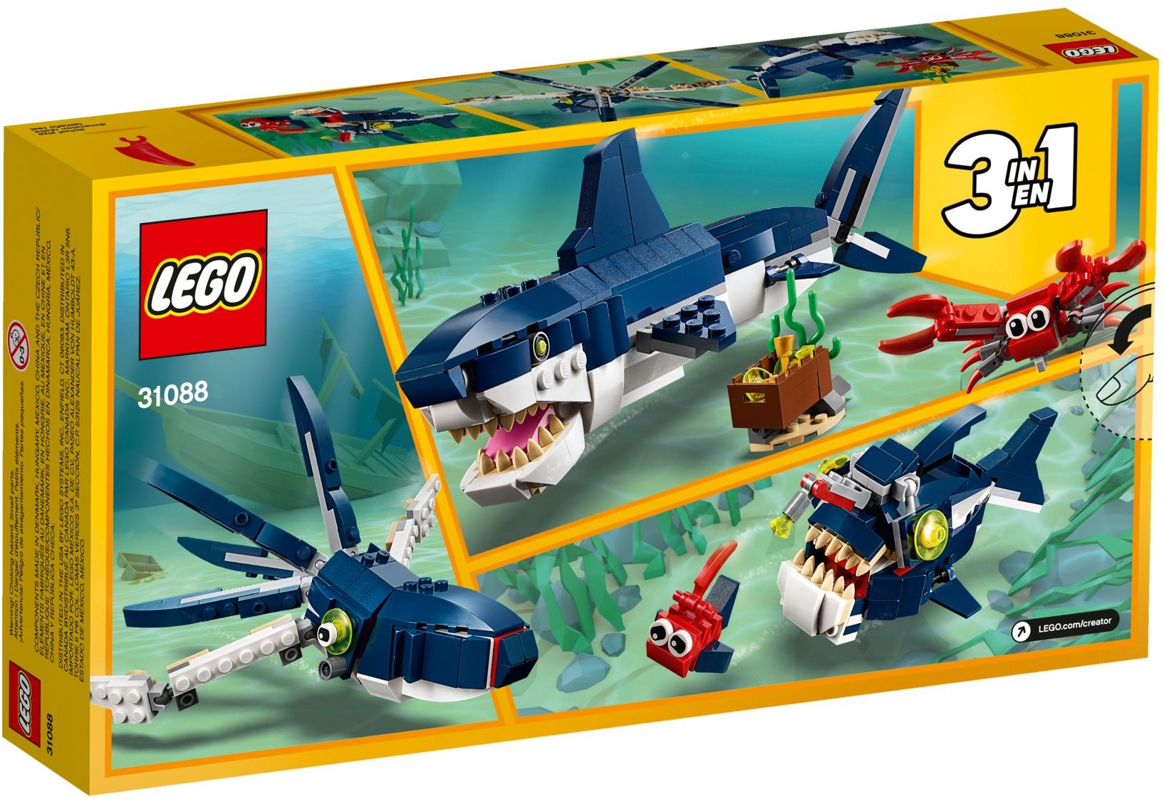 LEGO Creator: Deep Sea Creatures (31088) - New Sealed - alternate view