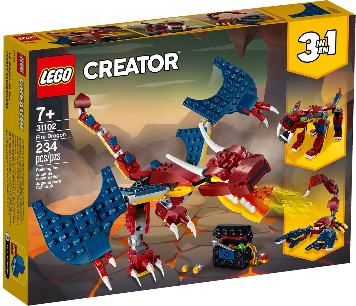 LEGO Creator: 31102 Creator Fire Dragon (31102) - New Sealed - box front