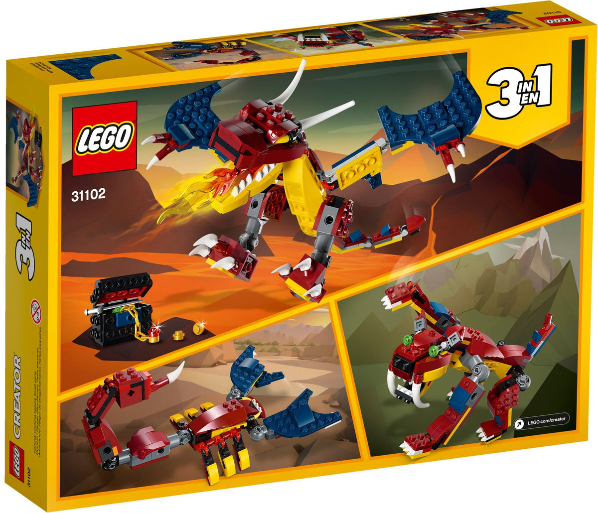 LEGO Creator: 31102 Creator Fire Dragon (31102) - New Sealed - set details
