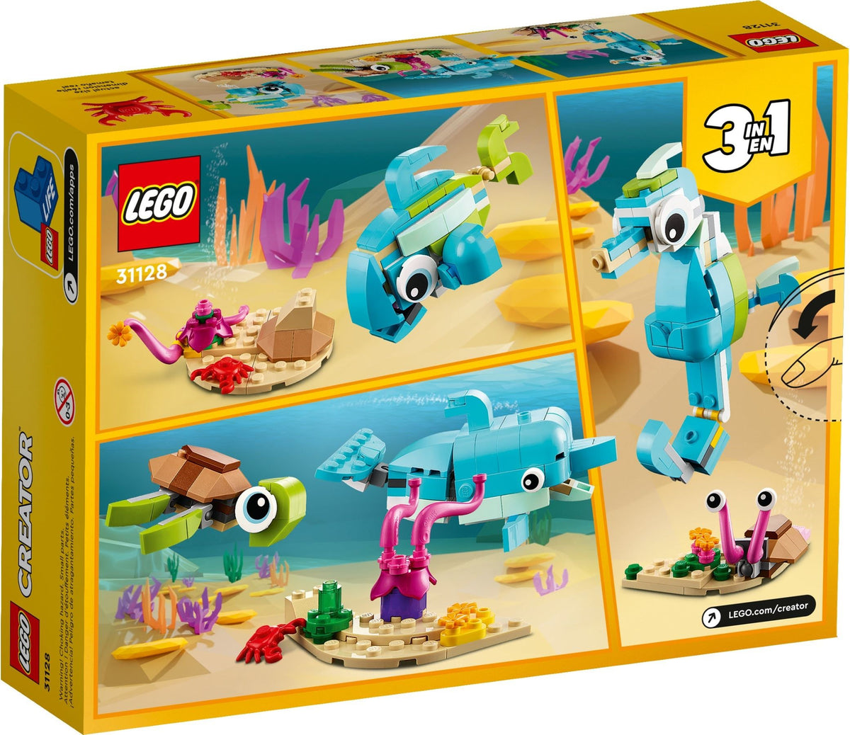 LEGO Creator: Dolphin and Turtle (31128) - New Sealed - alternate view