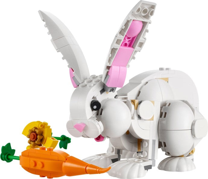 LEGO Creator: 31133 Creator 3in1 White Rabbit Animal Toy Building Set, Bunny to Seal and Parrot Figures, Bricks Construction Toys for Kids Aged 8 Plus Years Old (31133) - New Sealed - play features