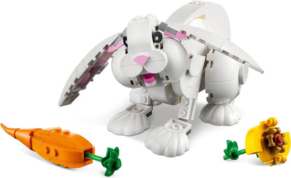 LEGO Creator: 31133 Creator 3in1 White Rabbit Animal Toy Building Set, Bunny to Seal and Parrot Figures, Bricks Construction Toys for Kids Aged 8 Plus Years Old (31133) - New Sealed - built set
