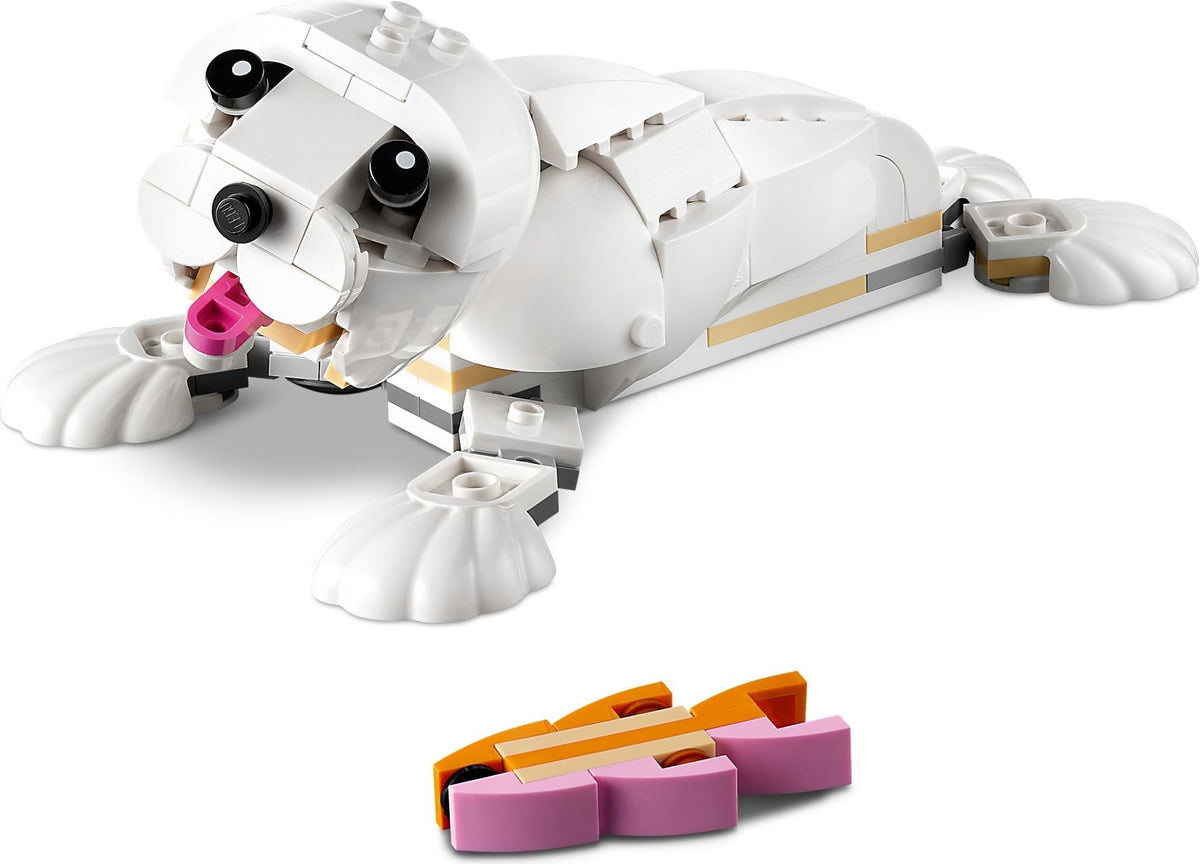 LEGO Creator: 31133 Creator 3in1 White Rabbit Animal Toy Building Set, Bunny to Seal and Parrot Figures, Bricks Construction Toys for Kids Aged 8 Plus Years Old (31133) - New Sealed - alternate view