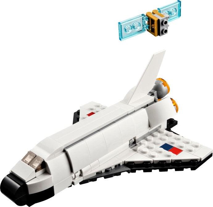 LEGO Creator: 31134 Creator 3 in 1 Space Shuttle Toy to Astronaut Figure to Spaceship, Building Toys for Kids, Boys, Girls Aged 6 and up, Creative Gift Idea (31134) - New Sealed - play features