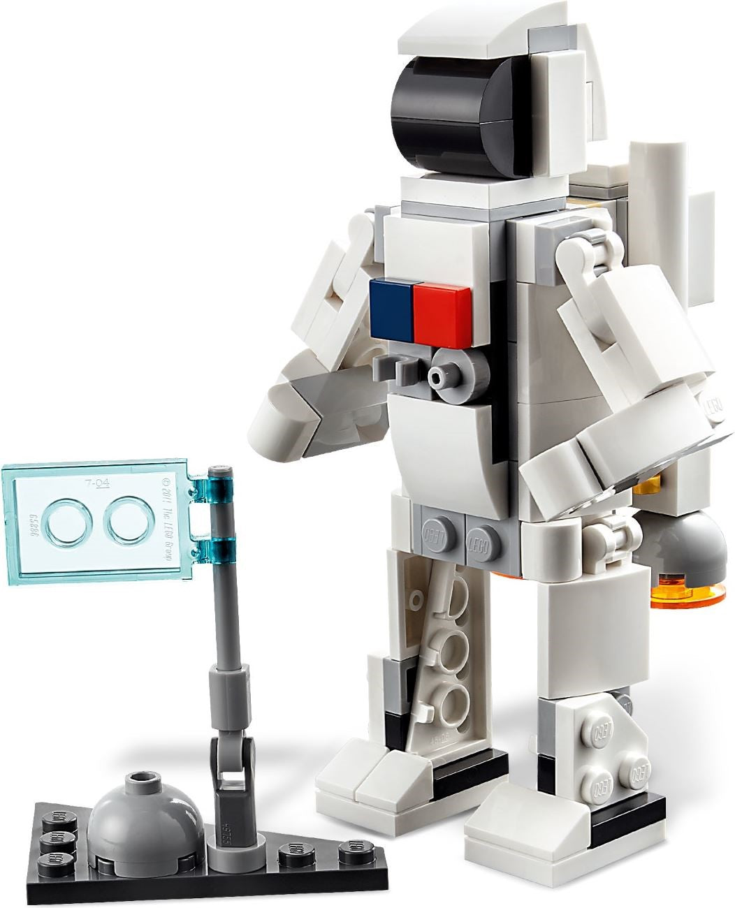 LEGO Creator: 31134 Creator 3 in 1 Space Shuttle Toy to Astronaut Figure to Spaceship, Building Toys for Kids, Boys, Girls Aged 6 and up, Creative Gift Idea (31134) - New Sealed - close-up