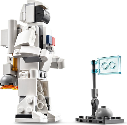 LEGO Creator: 31134 Creator 3 in 1 Space Shuttle Toy to Astronaut Figure to Spaceship, Building Toys for Kids, Boys, Girls Aged 6 and up, Creative Gift Idea (31134) - New Sealed - rear view