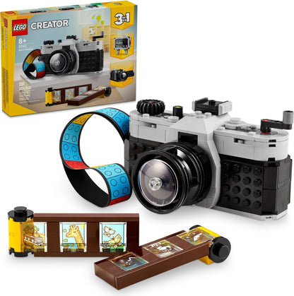 LEGO Creator: Creator 3in1 Retro Camera Toy to Video Camera to TV Set, Kids' Desk Decoration or Bedroom Accessories, Photography Gifts for Girls and Boys Aged 8 Plus Years Old Who Enjoy Creative Play 31147 (31147) - New Sealed - box front
