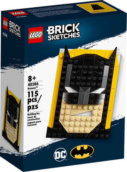 LEGO Brick Sketches: Brick Sketches Super Heroes Batman Set 40386 (40386) - New Sealed - box front