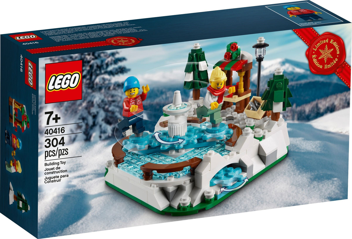 LEGO Seasonal: Ice Skating Rink (40416) - New Sealed - box front