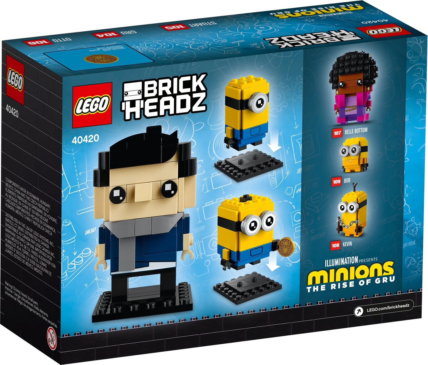 LEGO Brickheadz: Gru, Stuart and Otto (40420) - New Sealed - alternate view