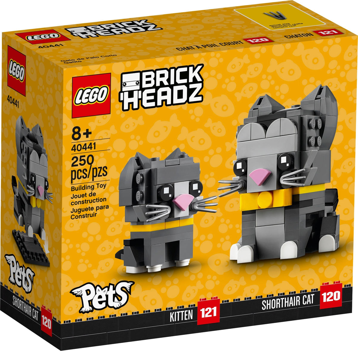 LEGO Brickheadz: Shorthair Cat and Kitten (40441) - New Sealed - box front