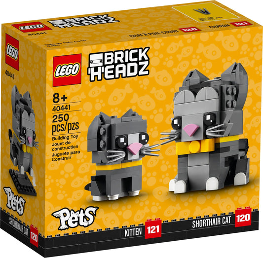 LEGO Brickheadz: Shorthair Cat and Kitten (40441) - New Sealed - box front