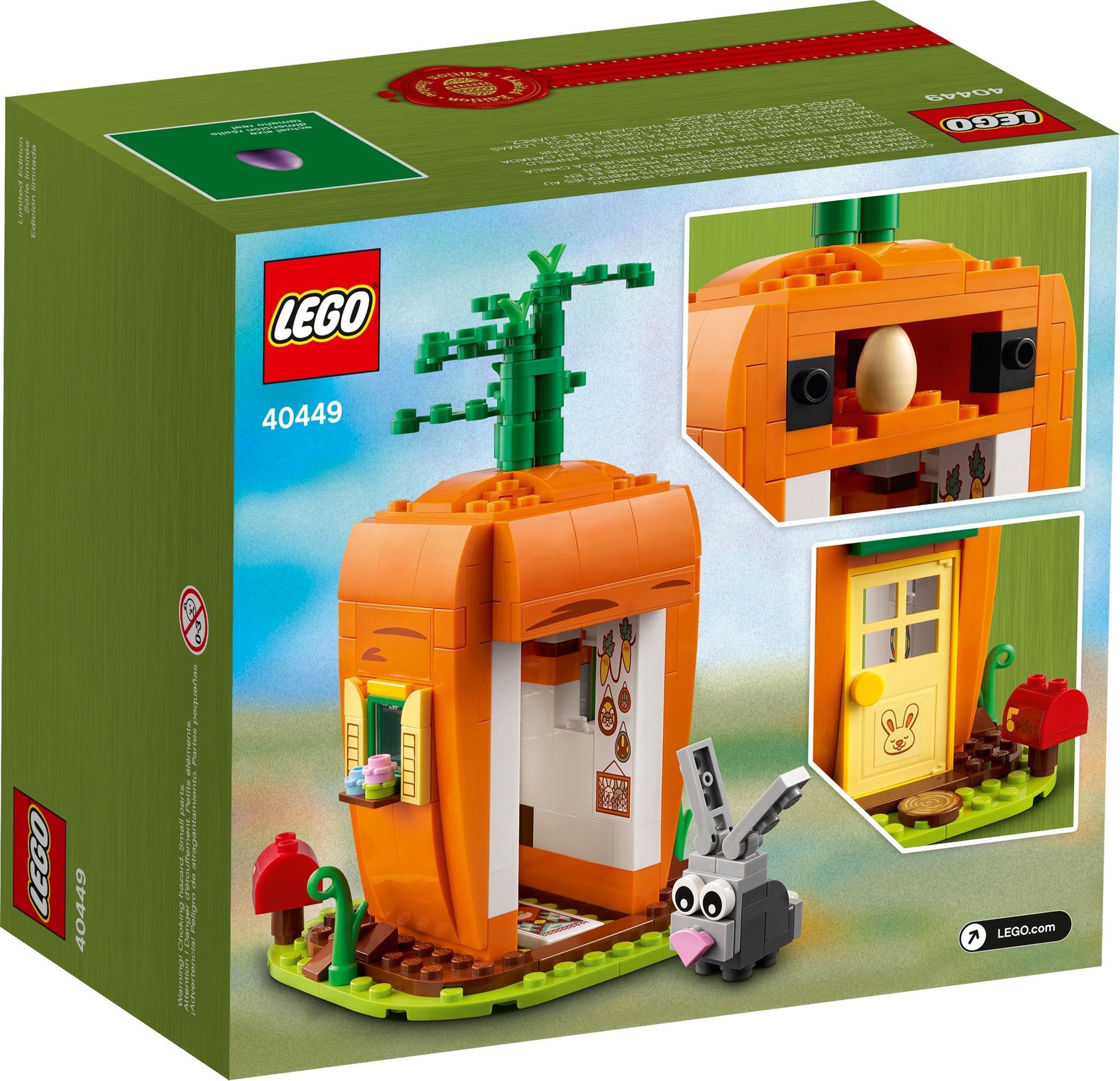 LEGO Seasonal: Easter Bunny's Carrot House (40449) - New Sealed - built set