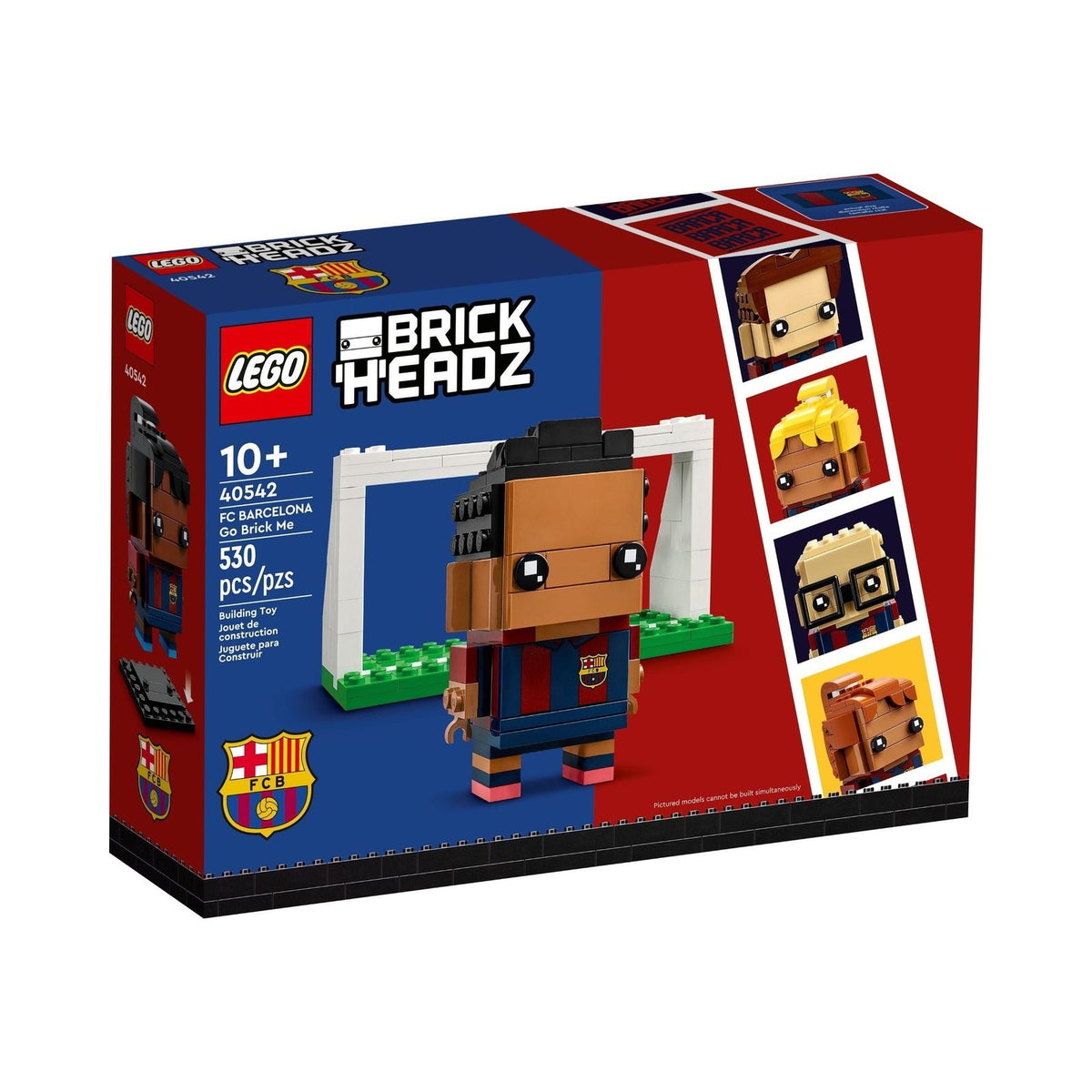LEGO Brickheadz: 40542 Brickheadz FC Barcelona Go Brick Me 10+ 530 Pieces Create Your Own Barcelona Player Model (40542) - New Sealed - box front