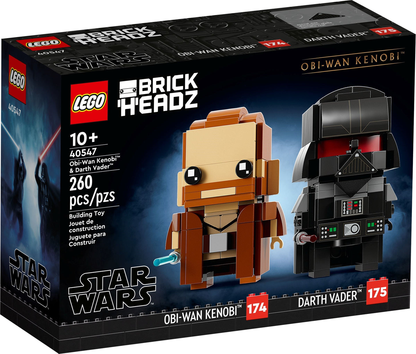 LEGO BrickHeadz: Obi-Wan Kenobi™ & Darth Vader™ (40547) - New Sealed - box front