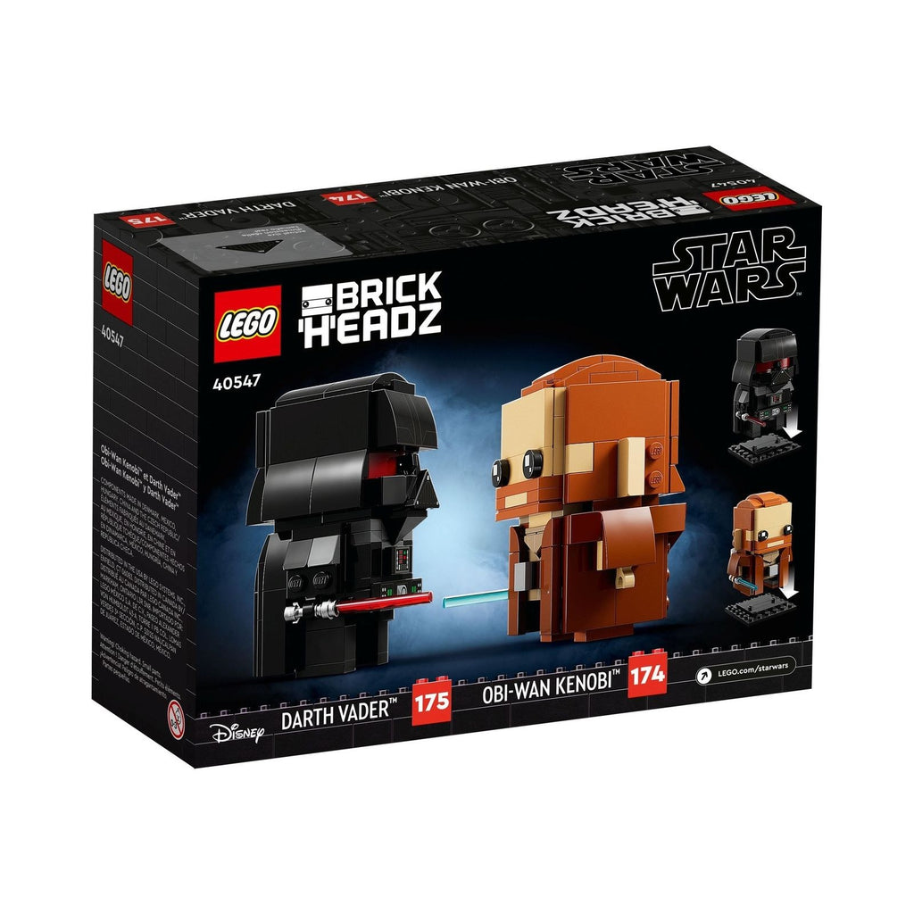 LEGO BrickHeadz: Obi-Wan Kenobi™ & Darth Vader™ (40547) - New Sealed - close-up