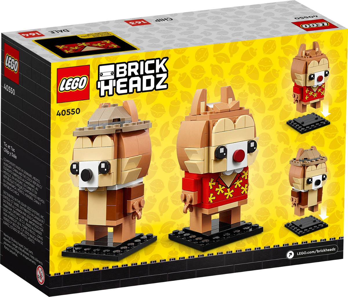 LEGO Brickheadz: BrickHeadz Disney Chip and Dale Set 40550 (40550) - New Sealed - close-up