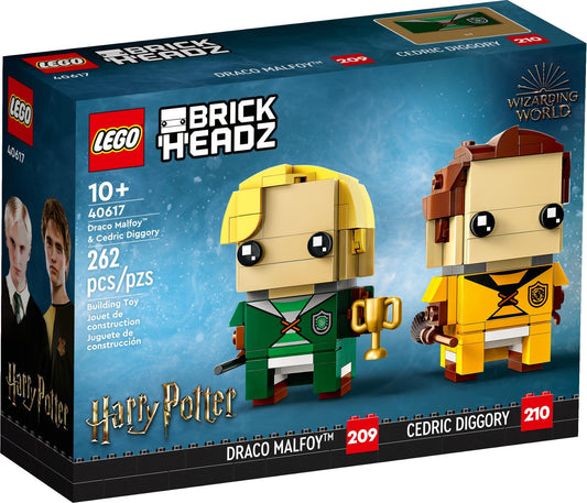 LEGO Brickheadz: Draco Malfoy & Cedric Diggory (40617) - New Sealed - box front