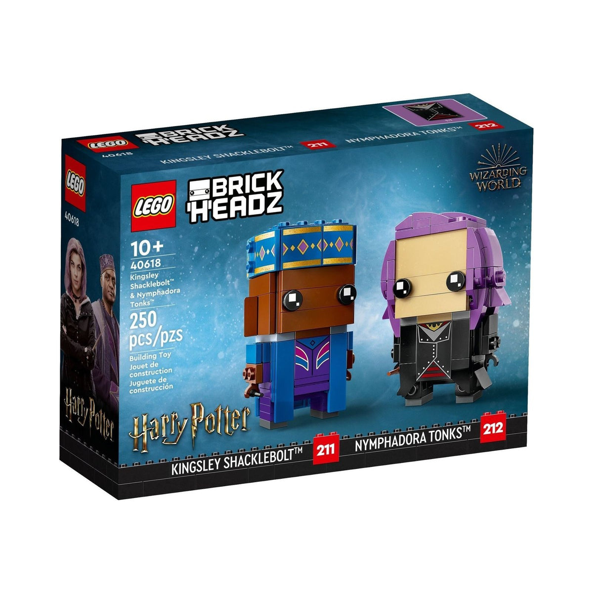 LEGO Brickheadz: Kingsley Shacklebolt & Nymphadora Tonks (40618) - New Sealed - box front