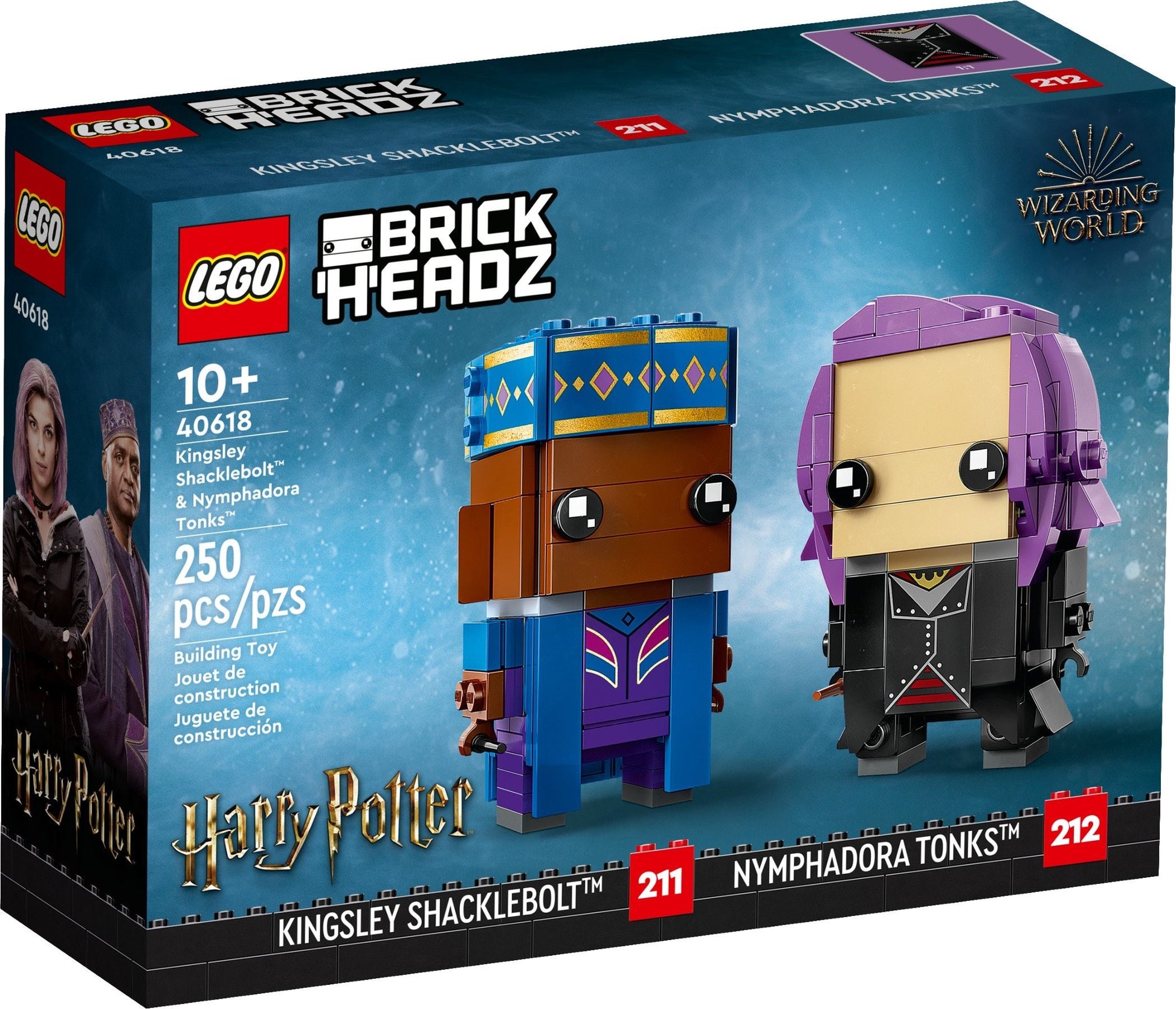 LEGO Brickheadz: Kingsley Shacklebolt & Nymphadora Tonks (40618) - New Sealed - box front